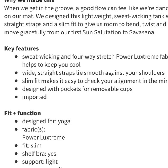 Lululemon scoop back workout tank size 8 - Picture 5 of 5